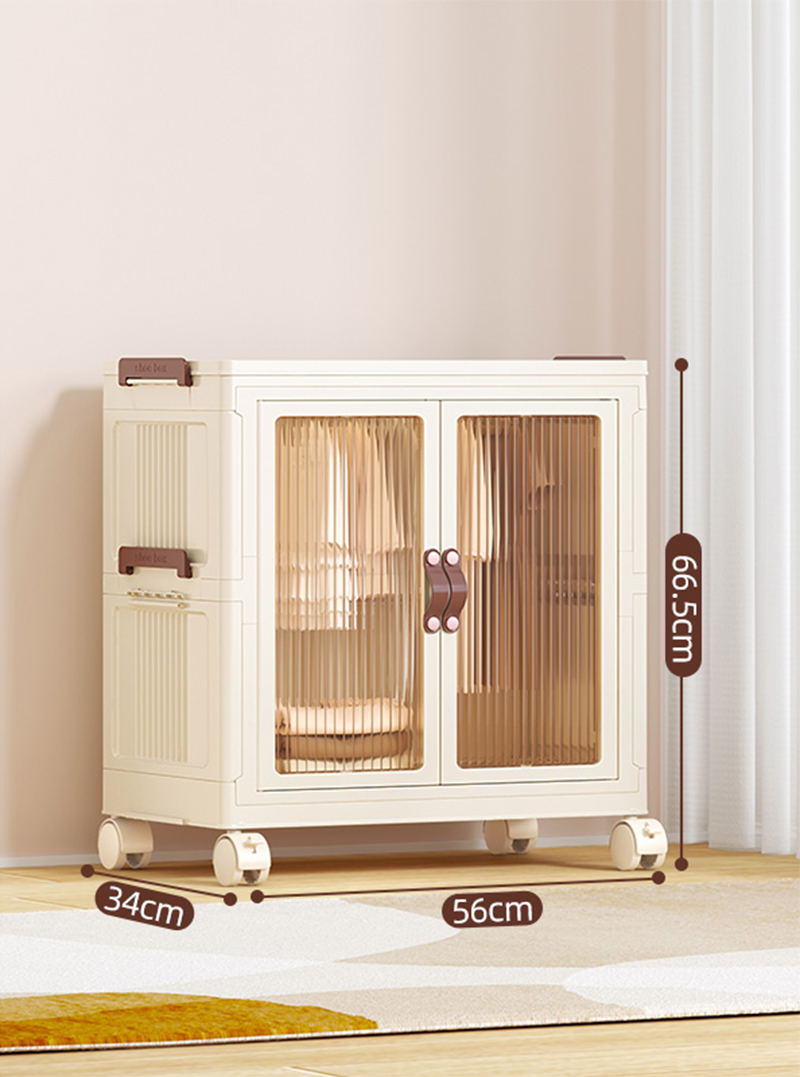 [56-wide-egg milk white] 1-layer wardrobe (with 10 hangers)