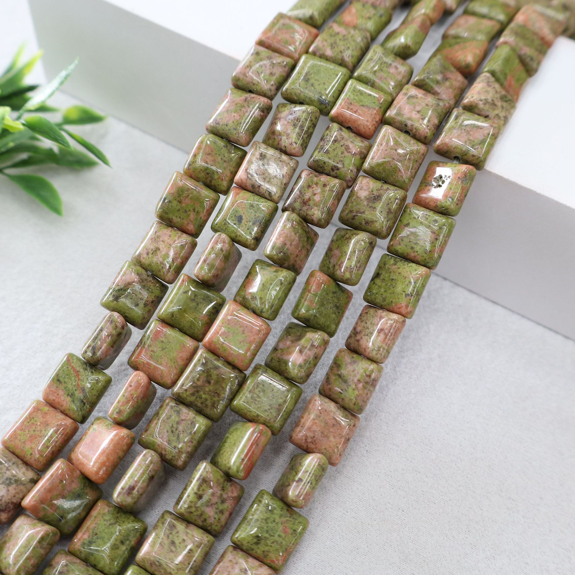 Unakite 12mm(about 33 pieces)