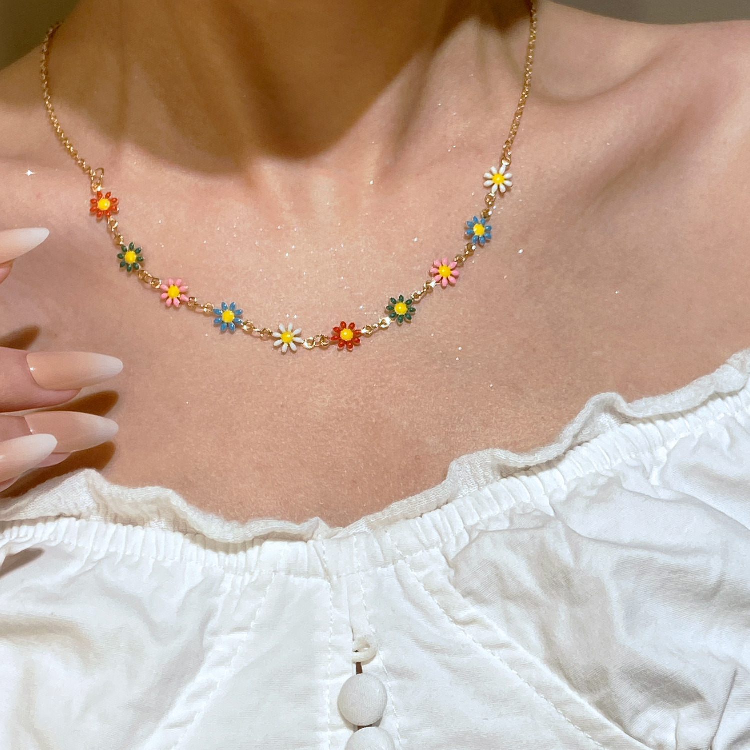 brass necklace 10642