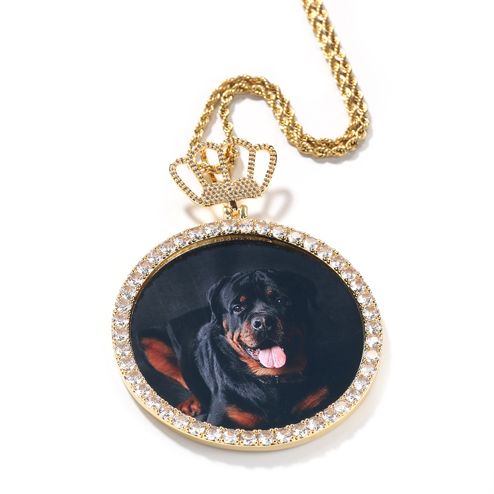 4:Crown XL round (gold) 3mm 24inch twist chain