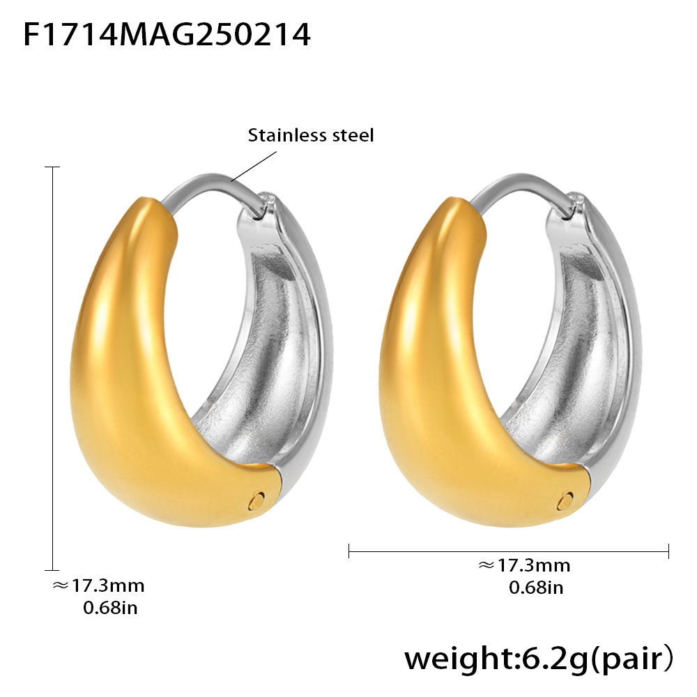 F1714-Intermediate gold earrings-17mm