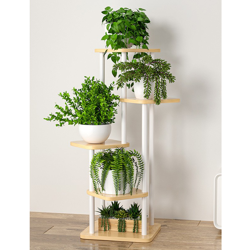 White frame shallow walnut [5 layers and 6 pots]]