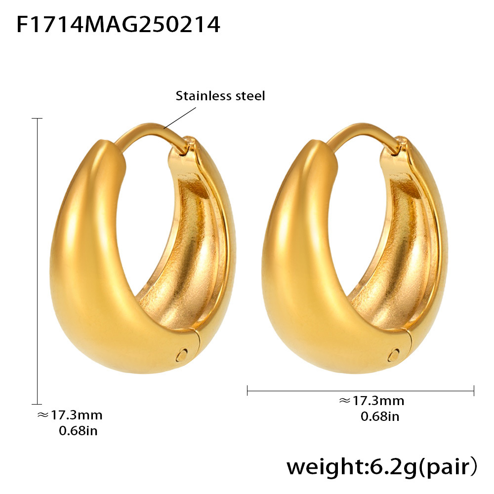 4:F1714-gold earrings-17mm