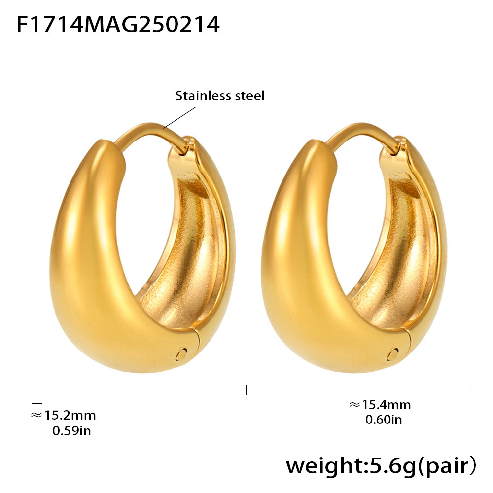 5:F1714-gold earrings-15mm
