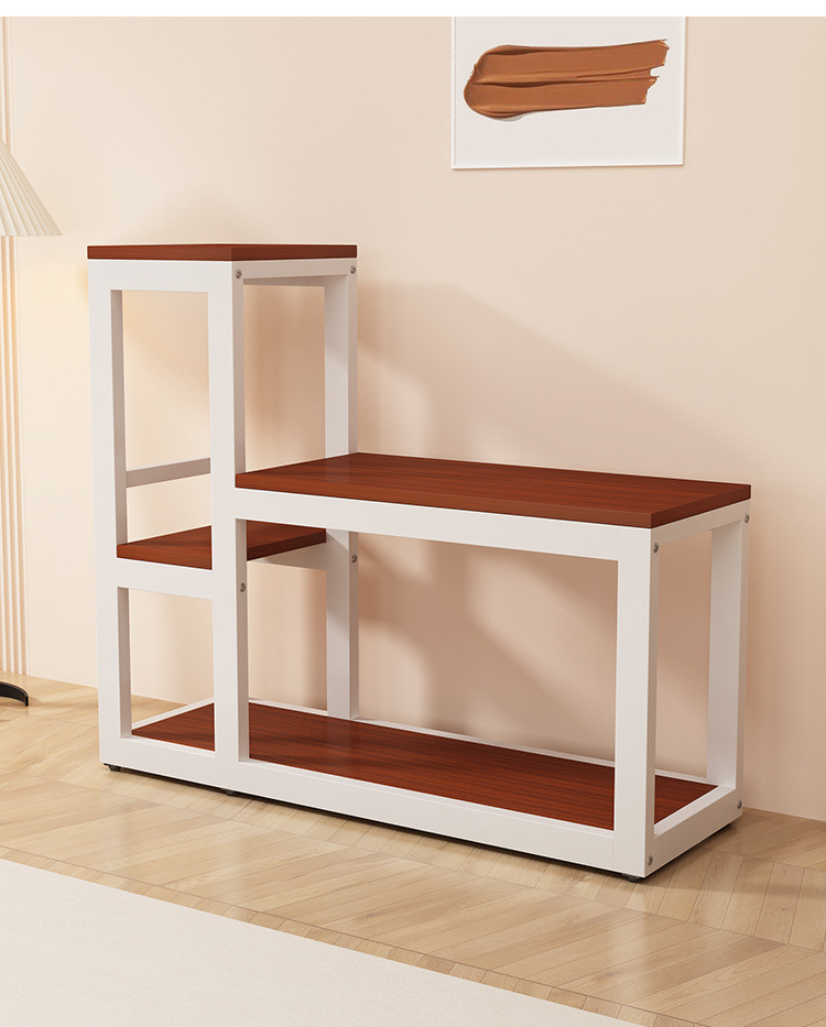 White frame   teak color