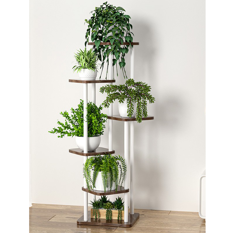 White frame mocha brown [6 layers and 7 pots]]