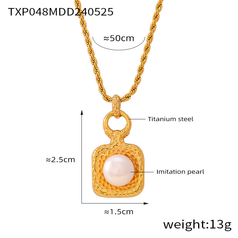 5:Golden freshwater pearl necklace