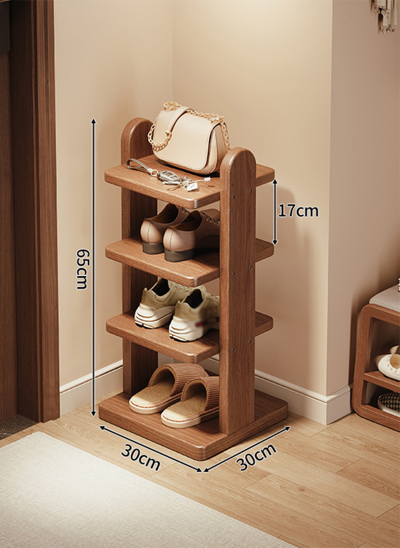 4 layers 30*30*65cm-black walnut color