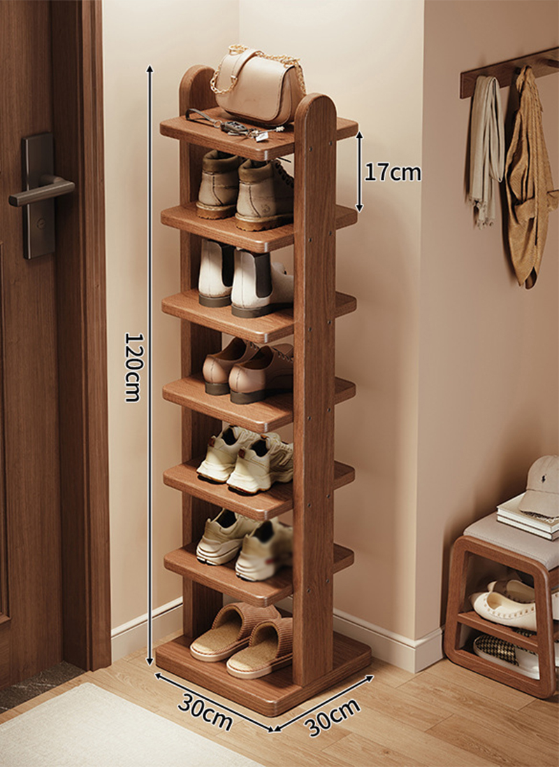 7 layers-30*30*120cm-black walnut color