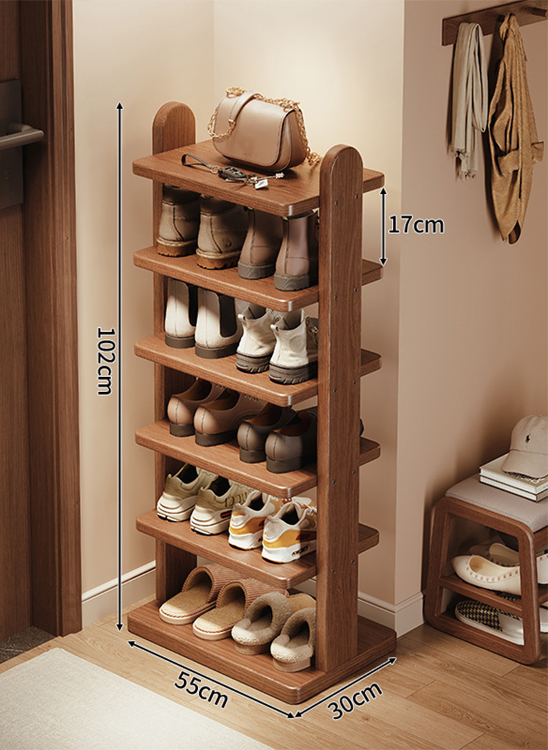 6 layers-55*30*102cm-black walnut color