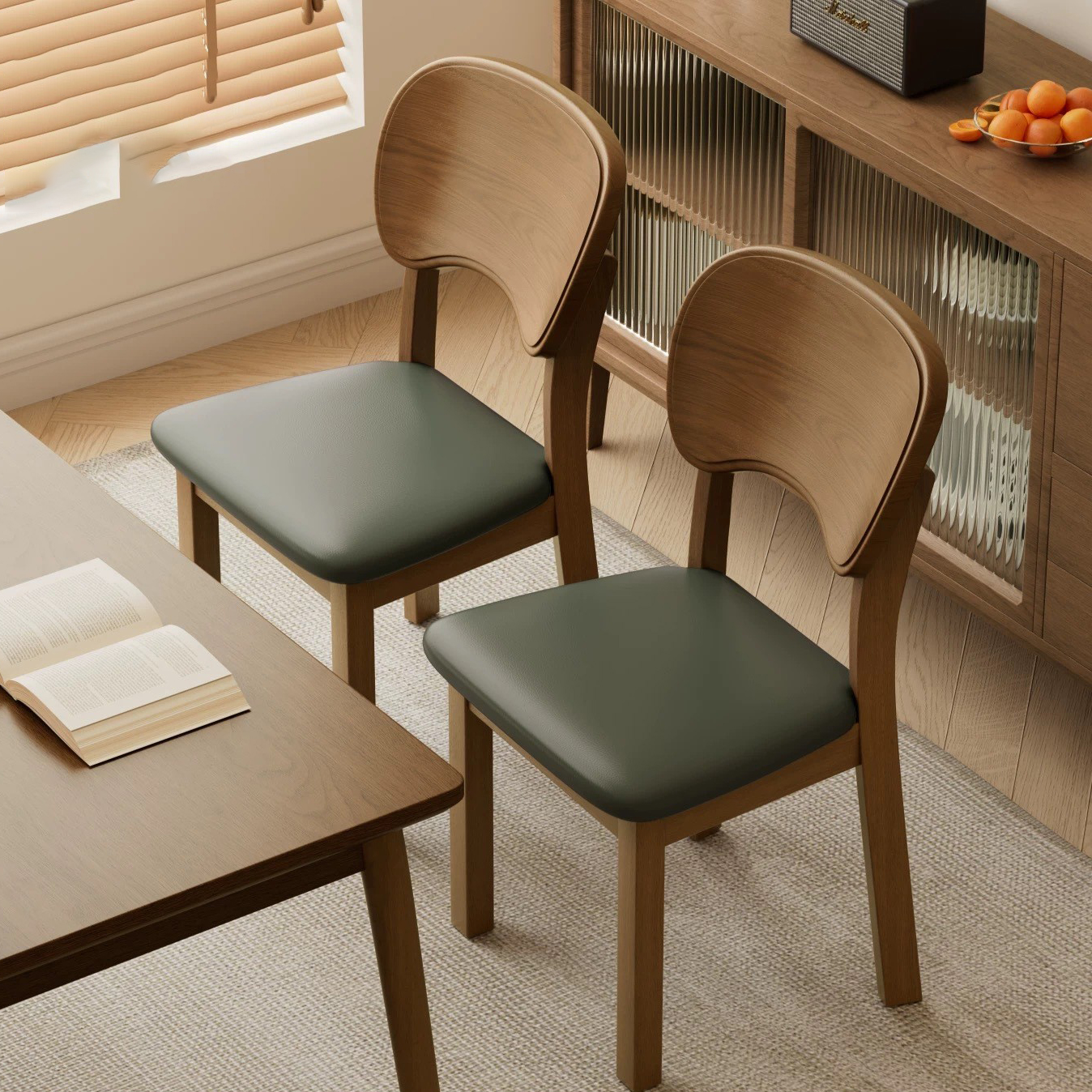 Walnut color - dark green soft package