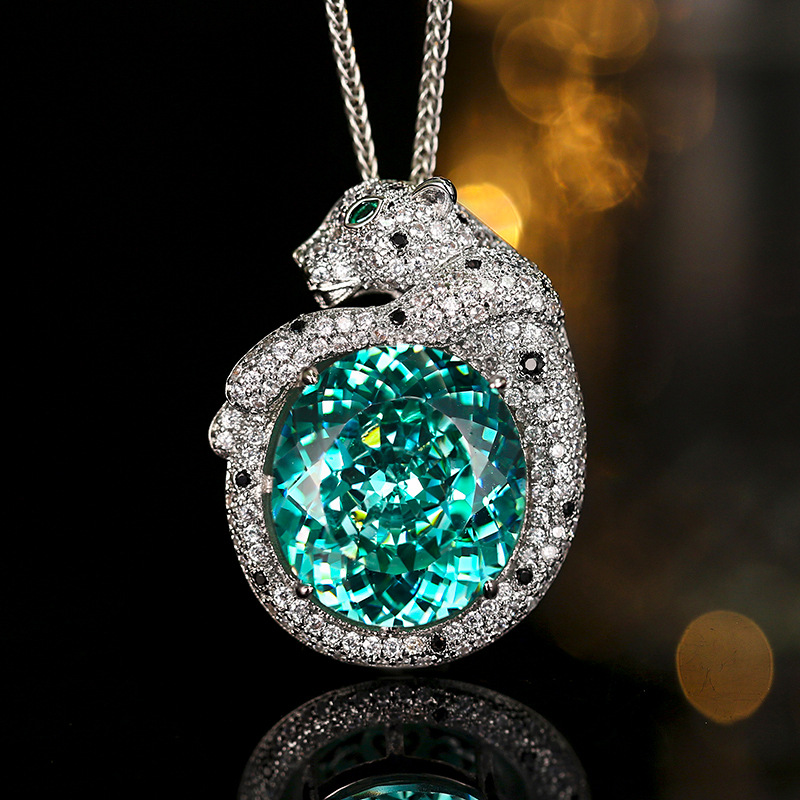 1:Para green pendant with chopard chain