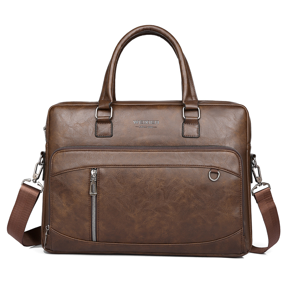 Dark brown detachable shoulder strap