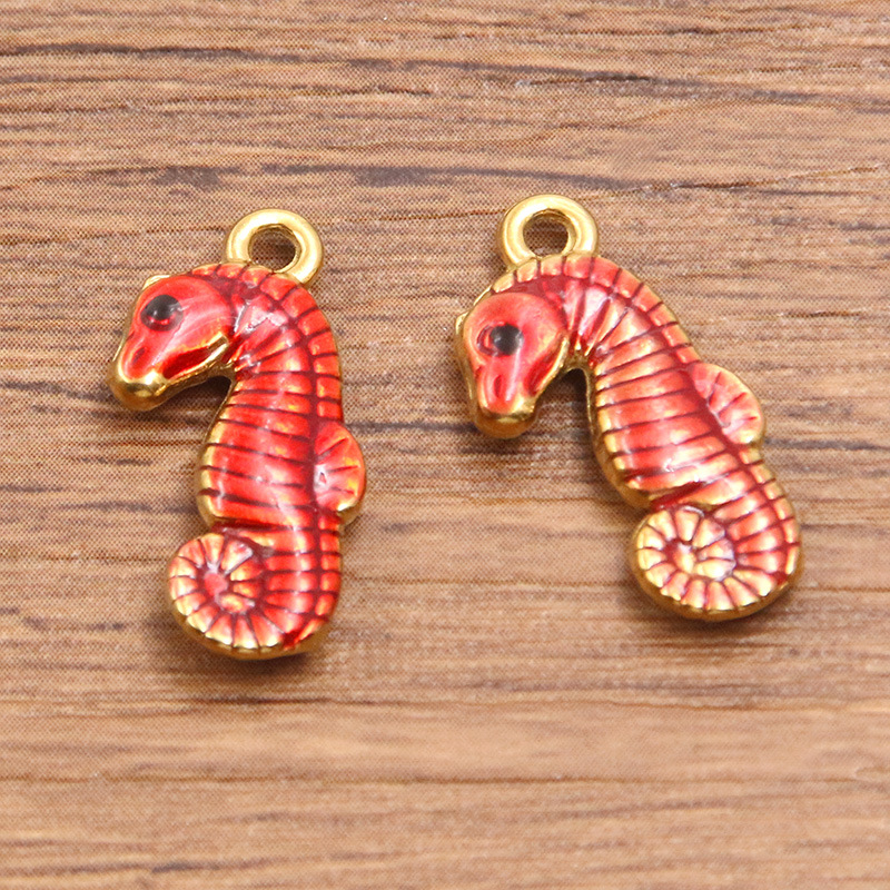 2:Red double-sided seahorse 10X21mm