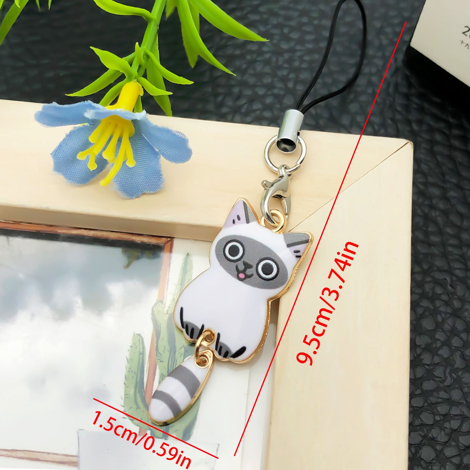 4:Ls75-1 siamese cat mobile phone chain-2.3g