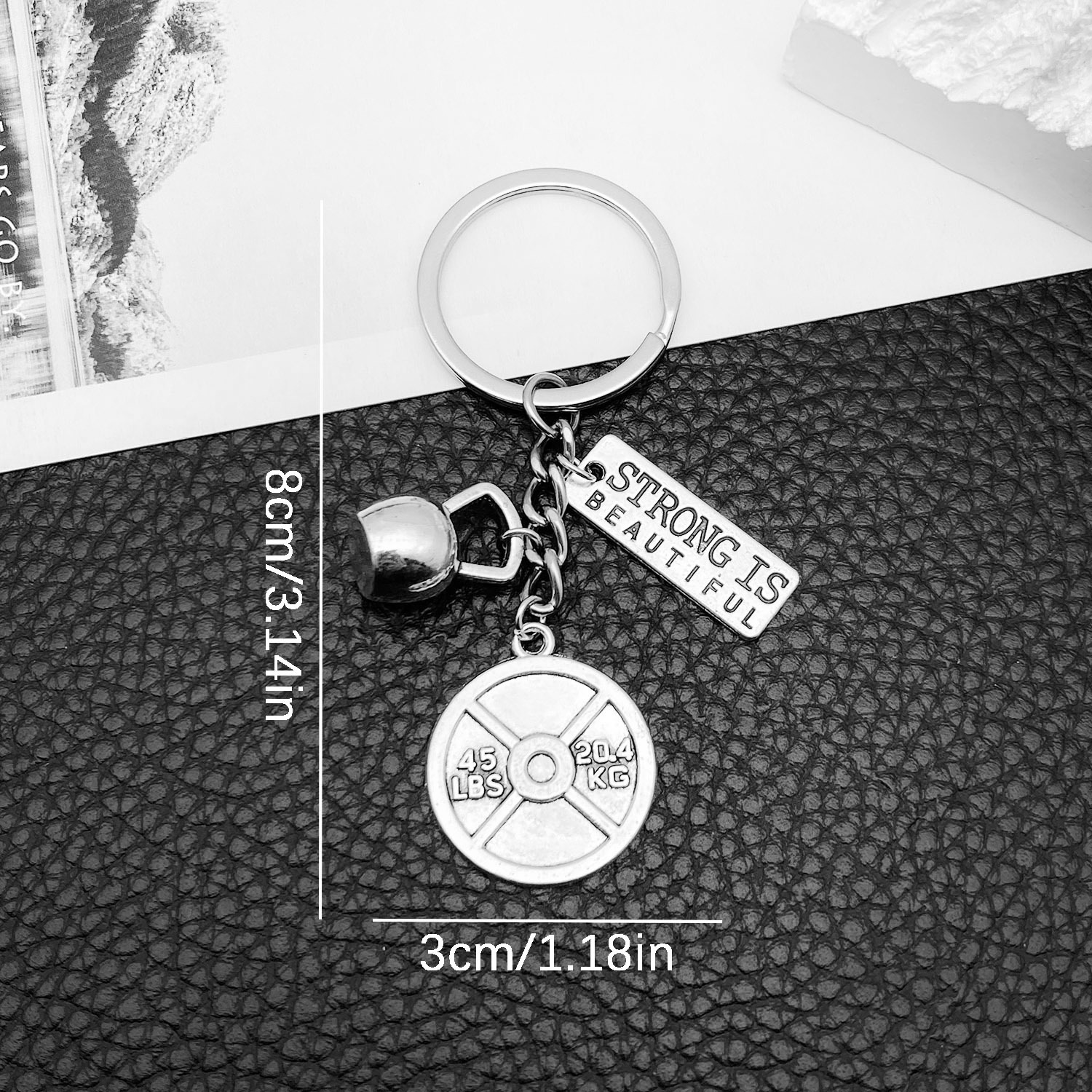 3:1 ancient silver sports equipment keychain-LS27-18.2g