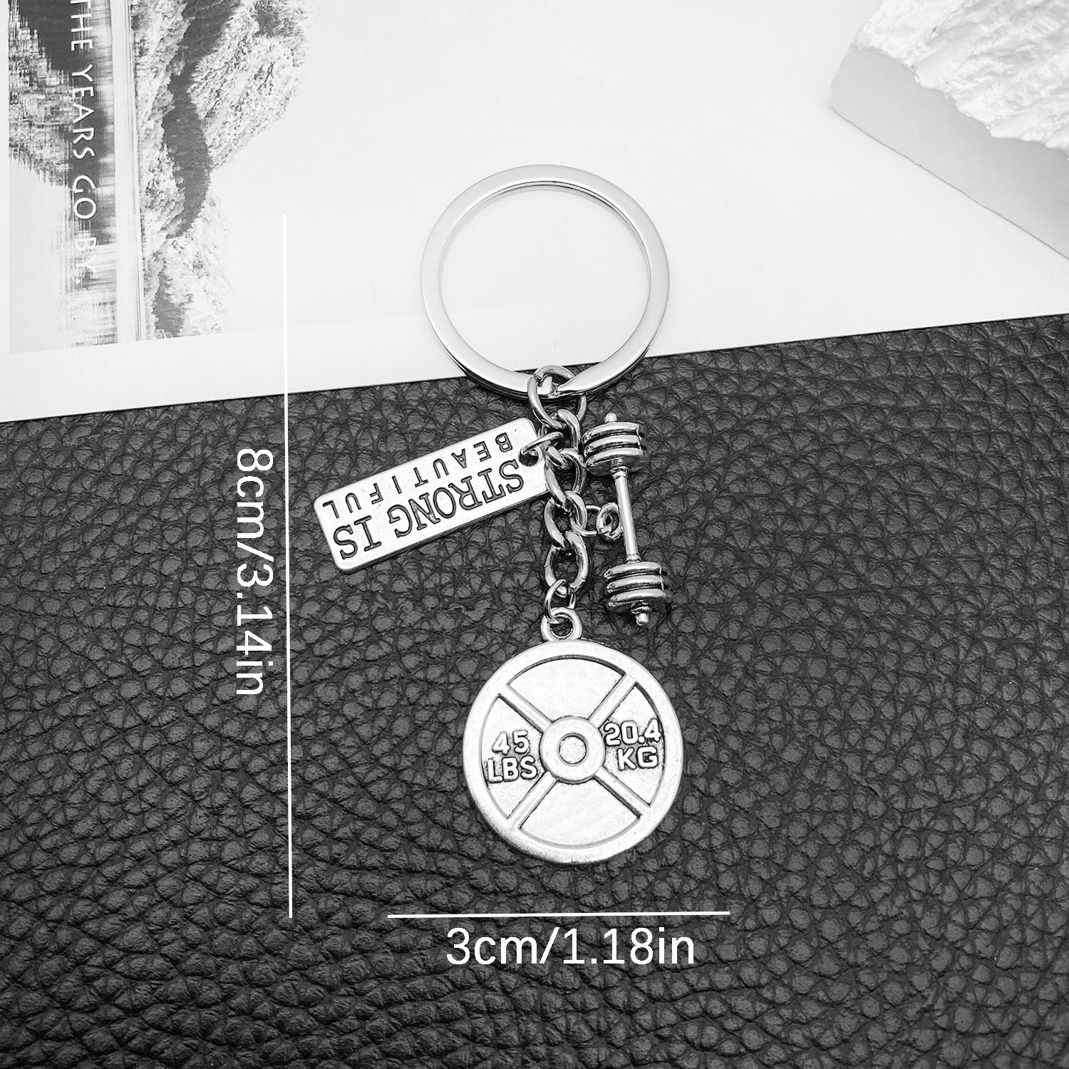 5:1 ancient silver sports equipment keychain-LS29-14.4g