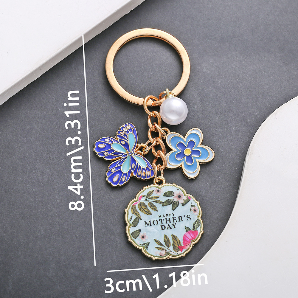 3:ER700-Drip Blue Mother s Day Keychain -13.8g
