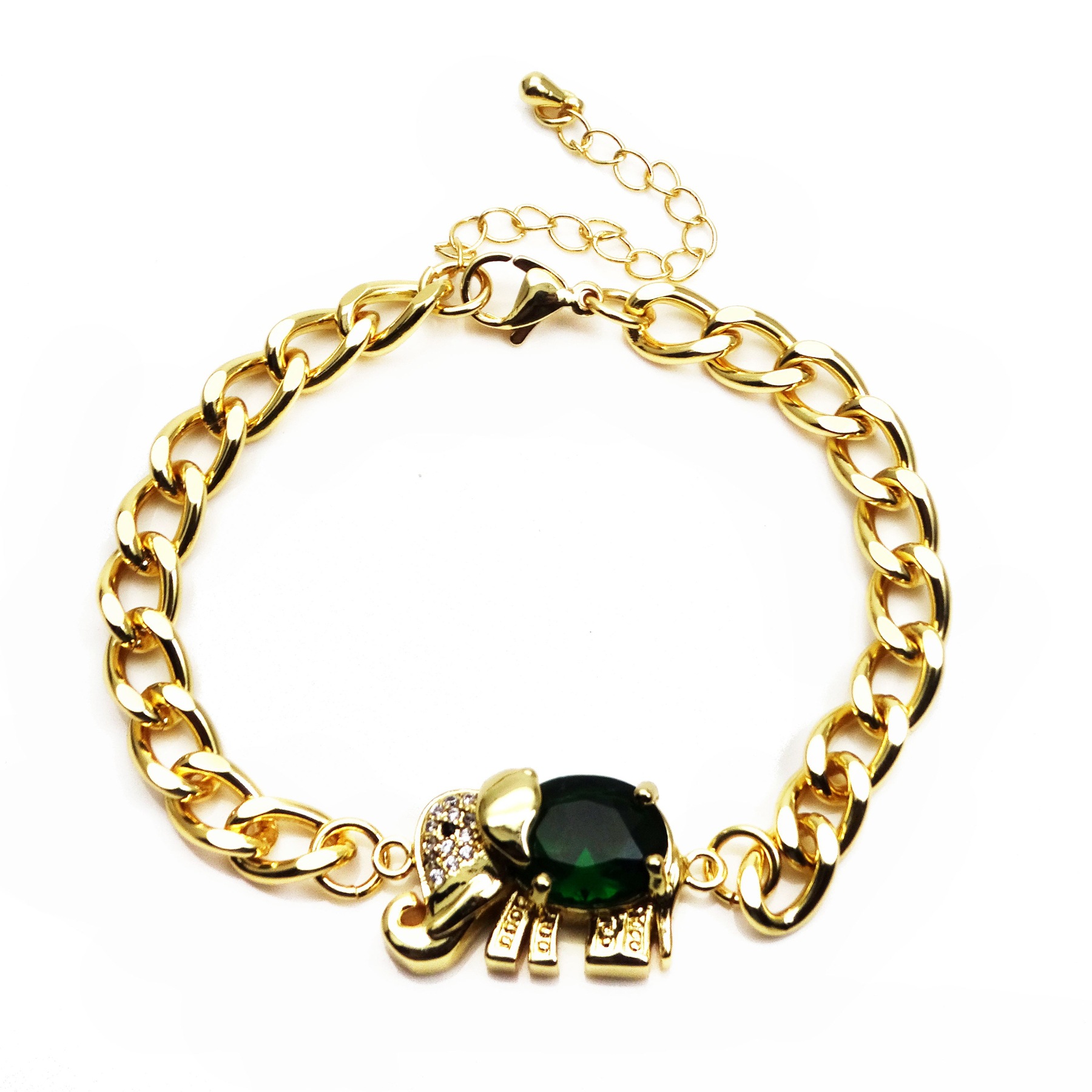 Green bracelet, 21cm