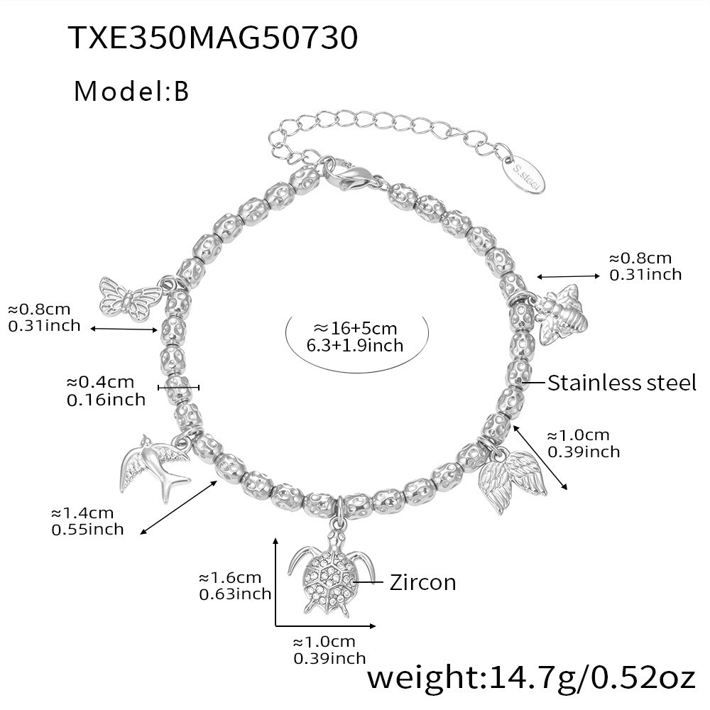 5:B steel color bracelet