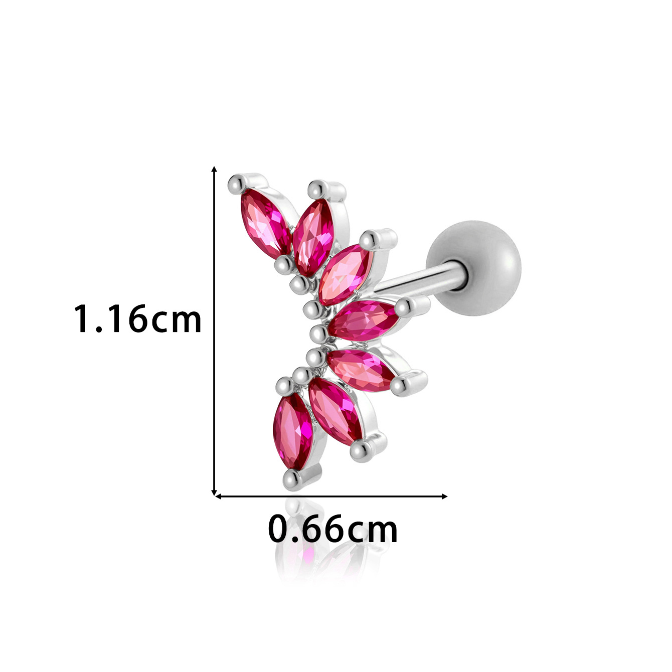 6:0173-3#Silver rose red