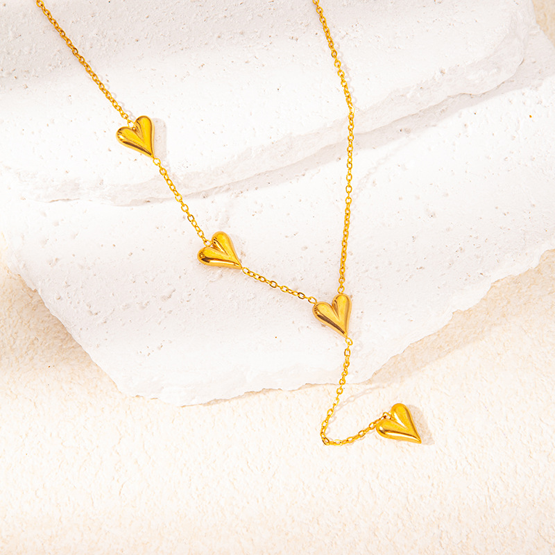 Gold love necklace