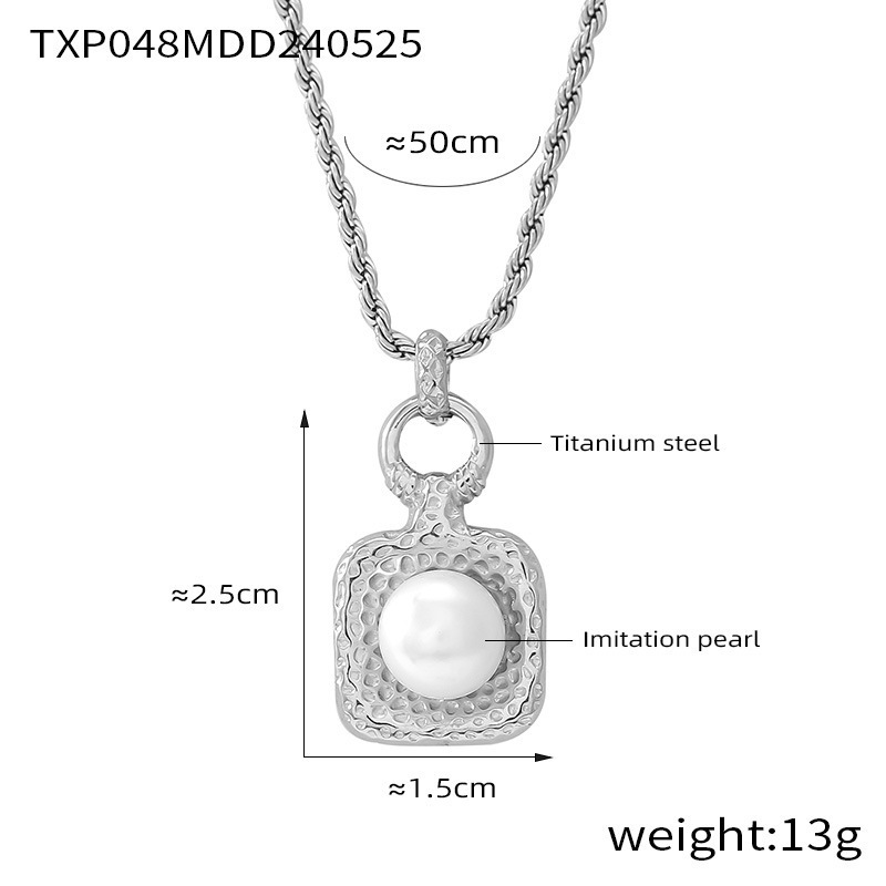4:TXP048-Silver - Necklace