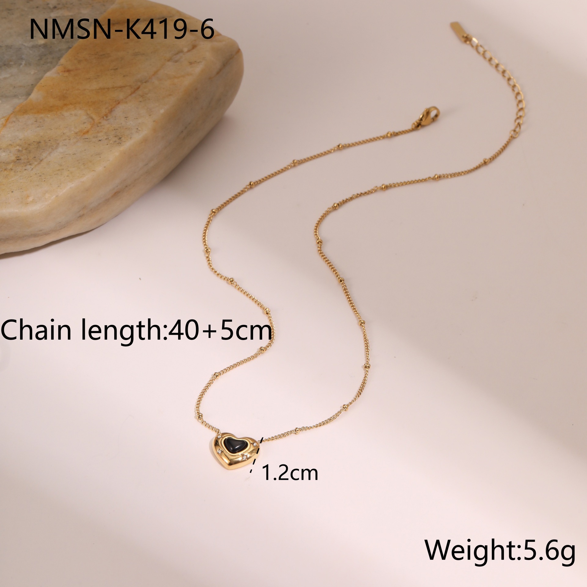 6:Gold - black agate