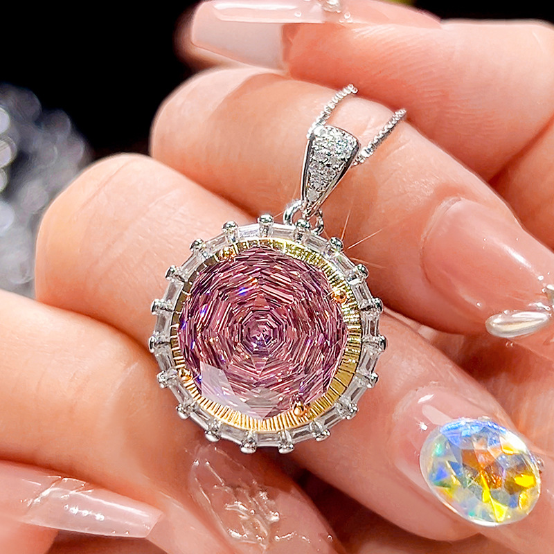 Dried rose pendant with box chain