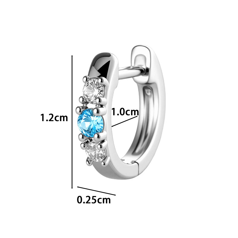 1:A481-light sea blue earrings (single)