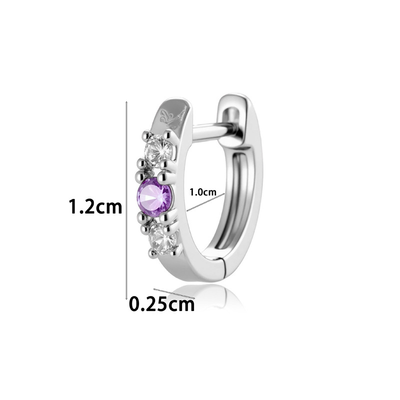 3:A481-purple earrings (single)