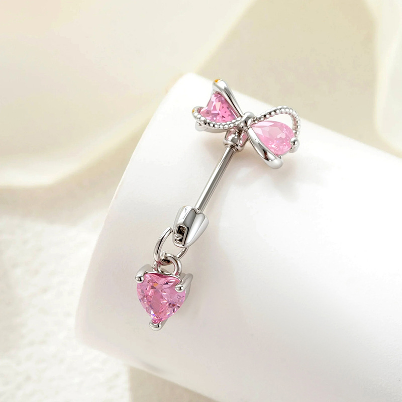 3:A509-3 # Pink bow + pink heart (single)