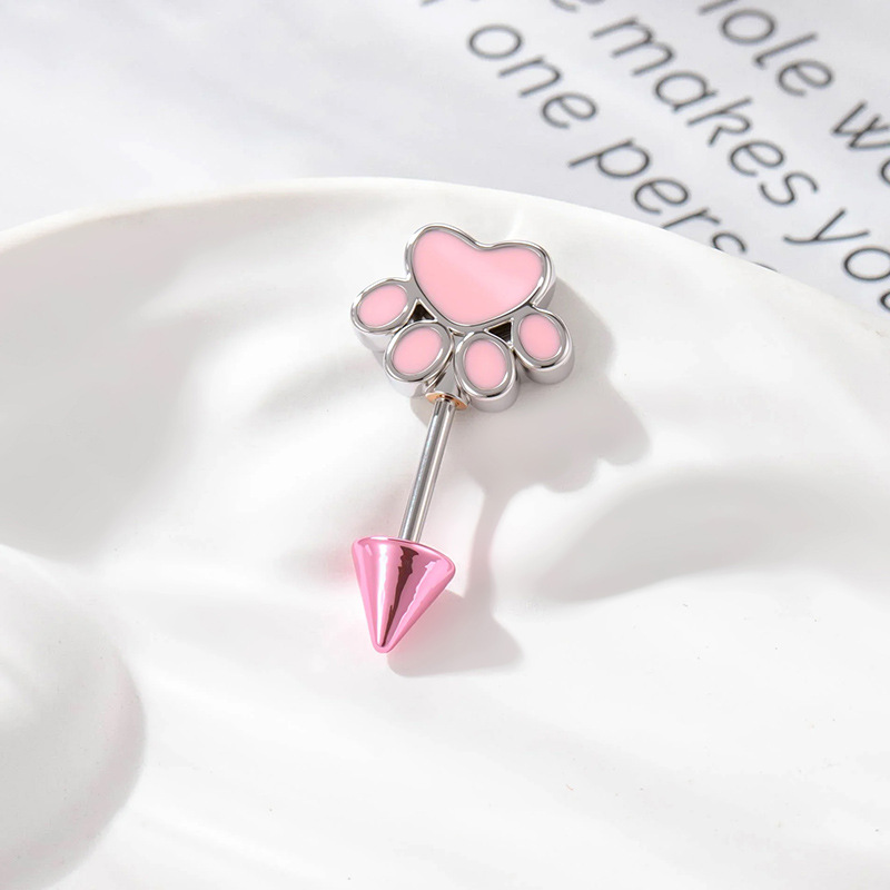 1:A570-1#Pink cat claw + pink tip cone (single)