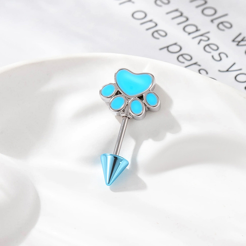 6:A570-6#Blue cat claw + blue pointed cone (single)