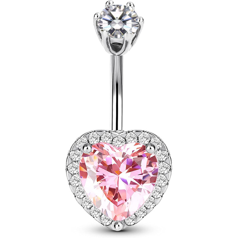 3:Pink zirconium white zirconium 6 claw head