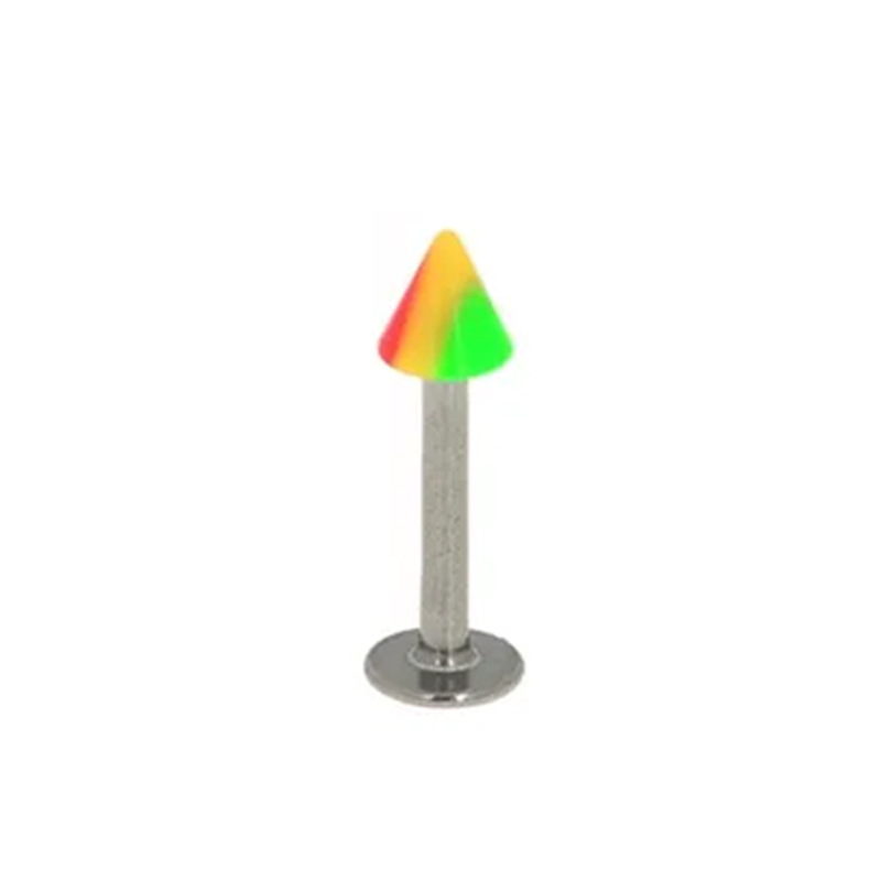 2:Rainbow color lip nail tip cone (1.2*8*3mm)