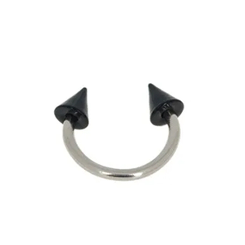 9:Black nose ring pointed cone (1.2*8*3mm)