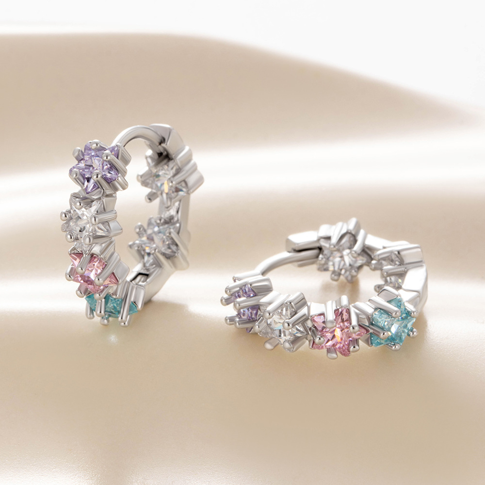 3:A274-Mixed color ear buckle (single)