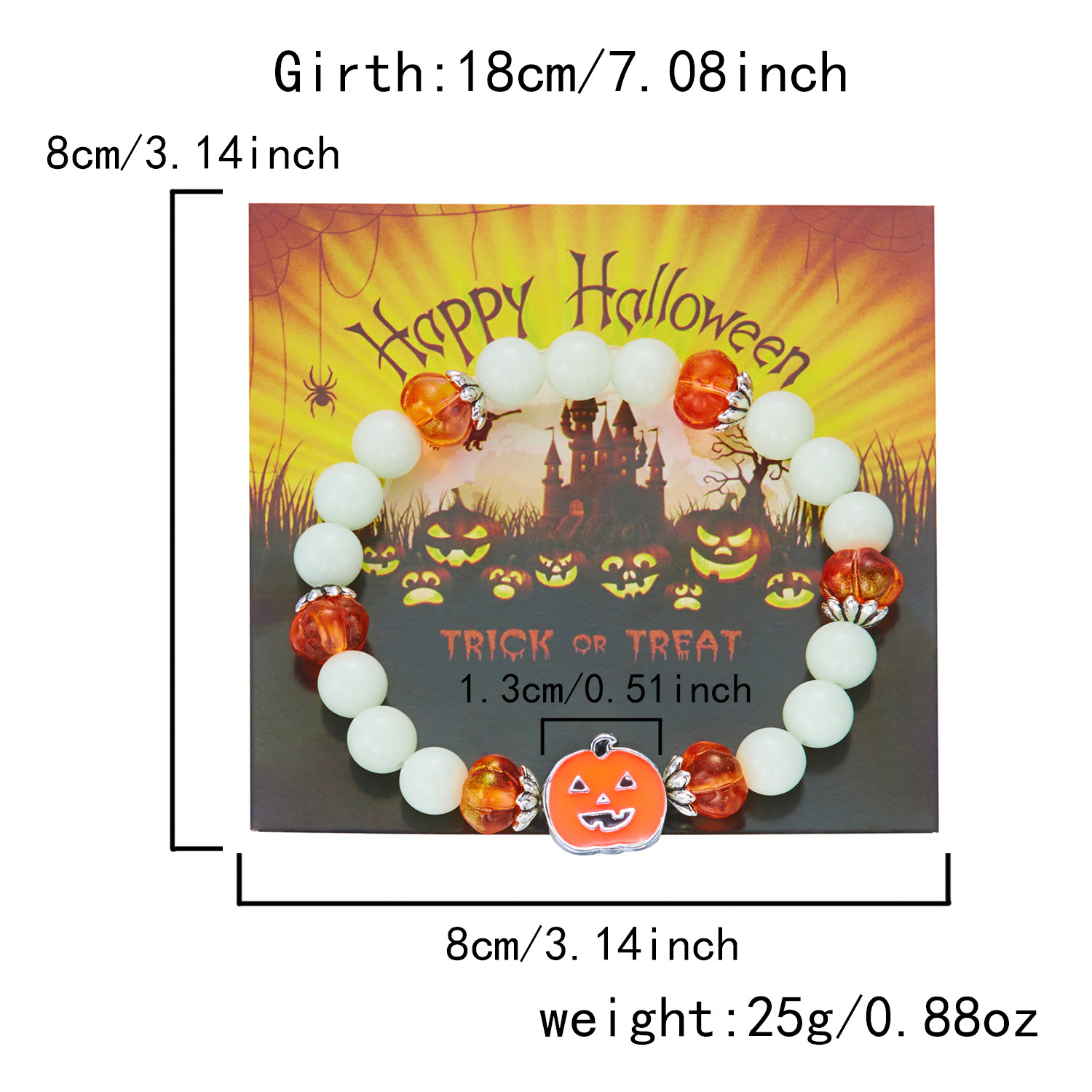 5:橙色南瓜头手串