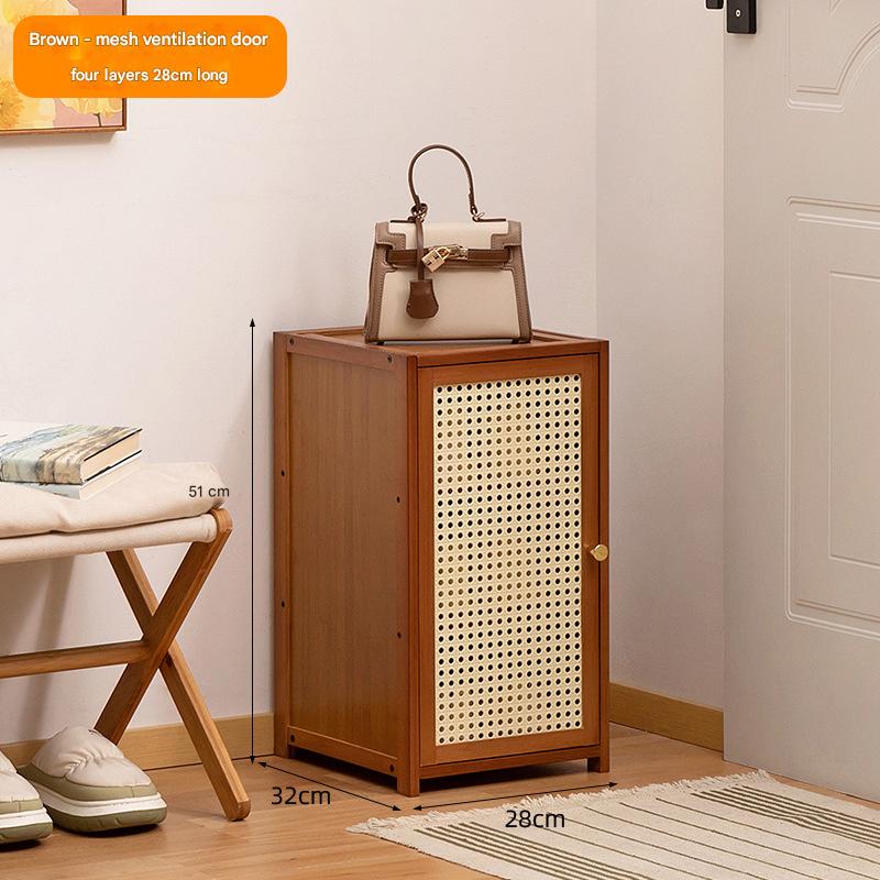 [mesh breathable door] brown-four layers 28 long