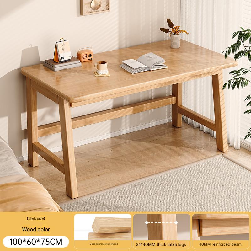 Main picture thickened 15mm panel [made entirely of solid wood] log color 100*60*75cm