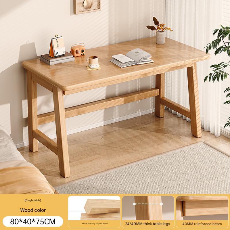 Main picture thickened 15mm panel [made entirely of solid wood] wood color 80*40*75cm