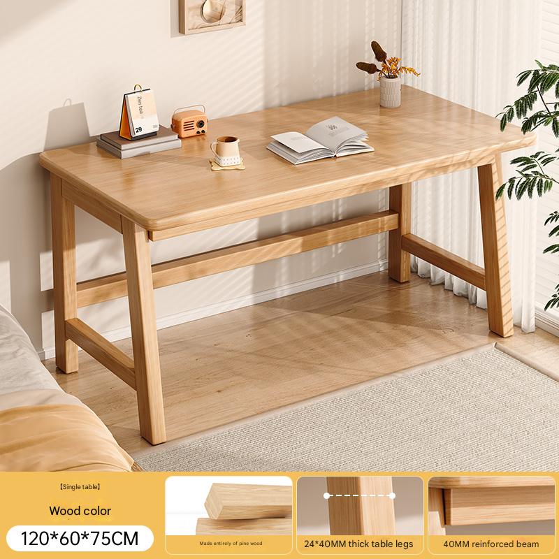 Main picture thickened 15mm panel [made entirely of solid wood] log color 120*60*75cm