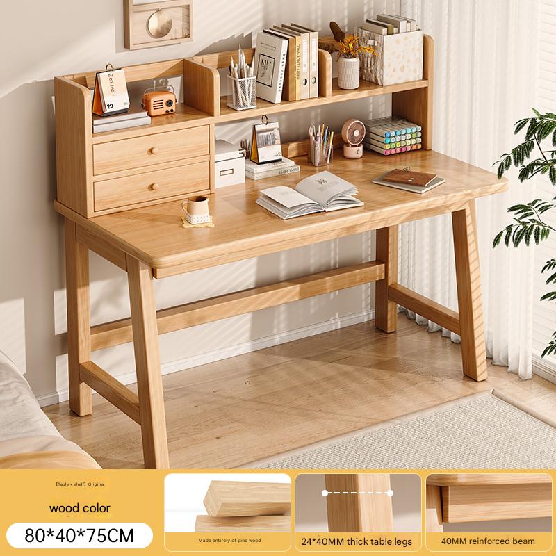 [solid wood table frame combination] log color 80*40*75cm