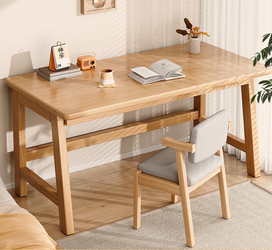 [solid wood table and chair combination] log color 120*60*75cm