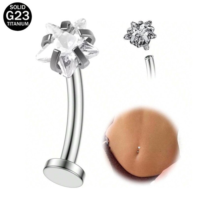 White five-pointed star zircon (m1.2) 1.6*8*5mm