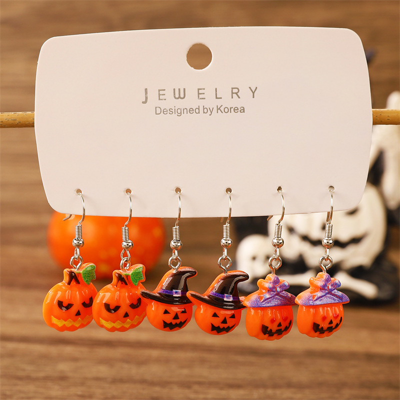 1:Pumpkin earring set