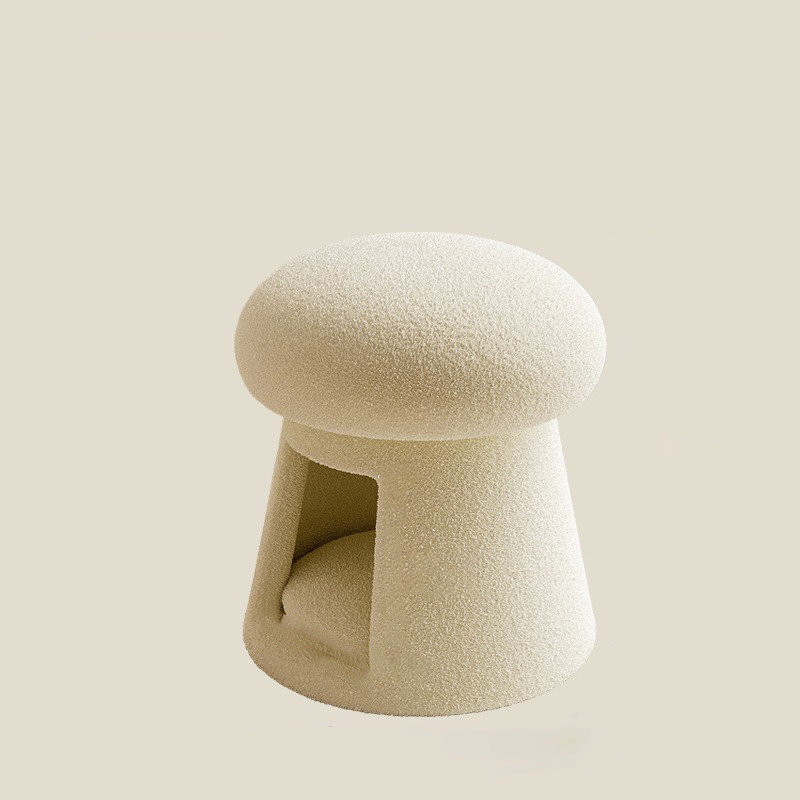 [cashmere cat nest stool] white