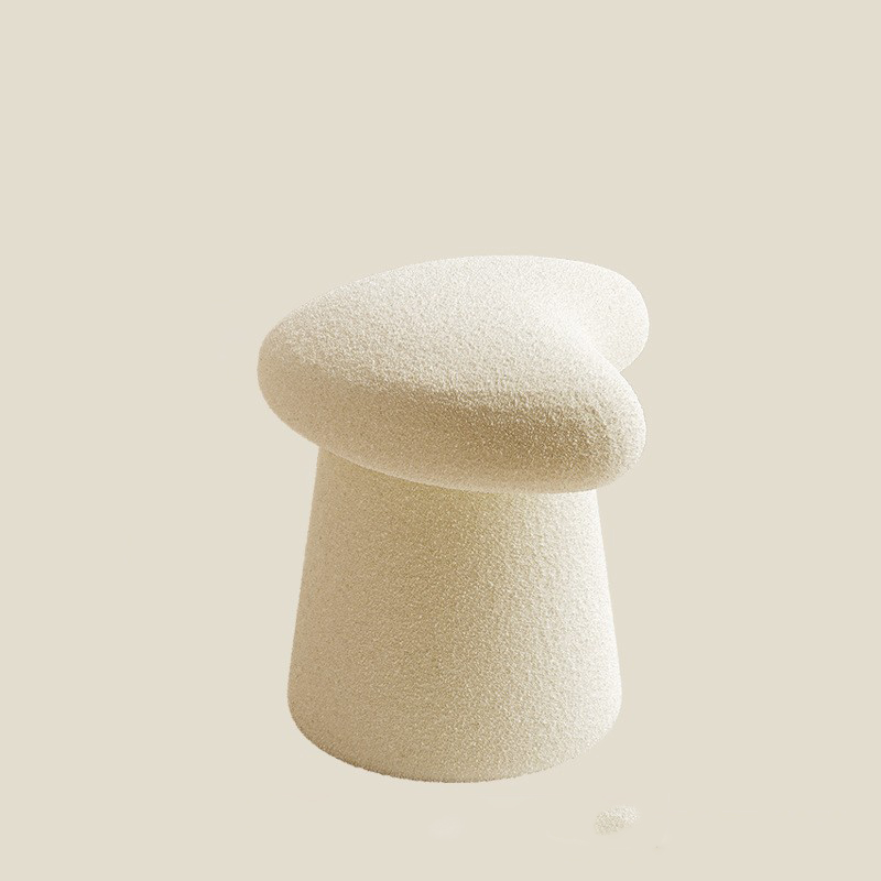 [Cashmere Whale Tail Stool] White