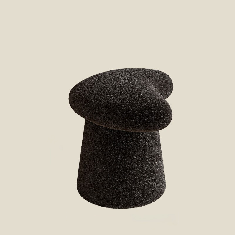 [Cashmere Whale Tail Stool] Black